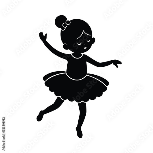 Ballerina Girl Silhouette Dancing Ballet Illustration