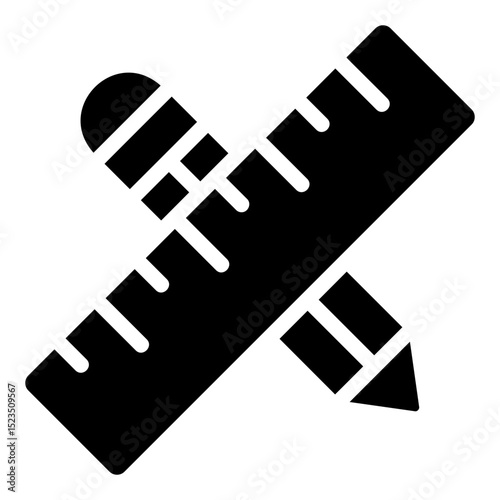 technical drawing Solid icon