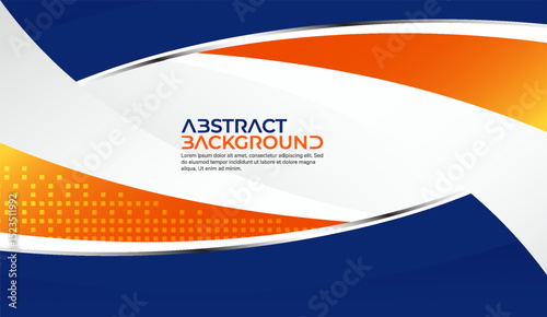 Dynamic Blue and Orange Abstract Background with Wavy Shapes for Modern Presentations and Marketing Materials that offers a sleek and contemporary feel