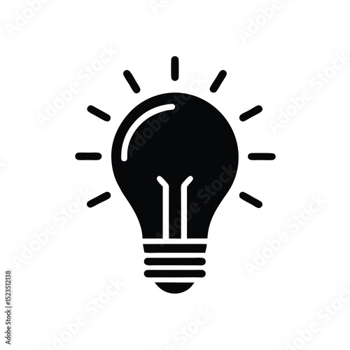 Lightbulb icon symbol of idea and innovation