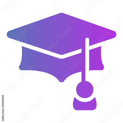 graduation hat Gradient icon