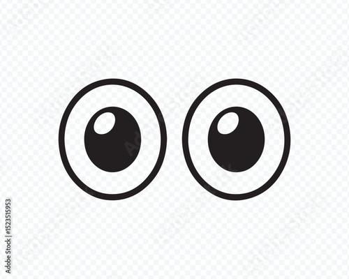 eye icon outline symbol for user interface and logo design