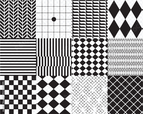 Seamless Geometric Backgrounds Vector