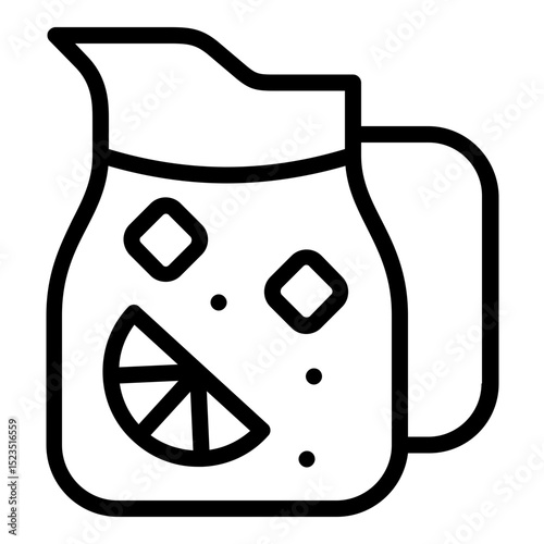 lemonade icon line