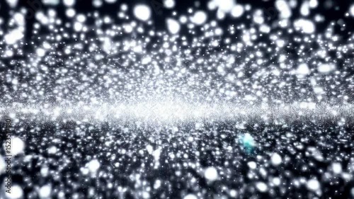 Wallpaper Mural Silver bokeh lights float in a dark space creating a depth of field effect with bright center Torontodigital.ca