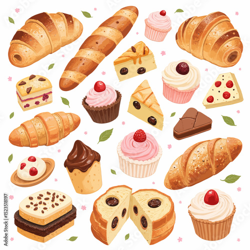 Delightful Bakery Treats: Croissants, Cupcakes, and Pastries