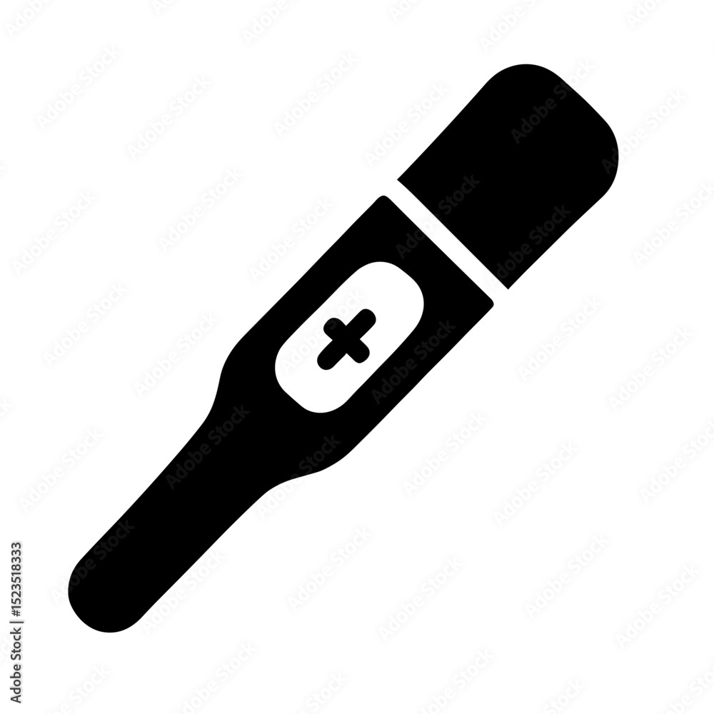 Pregnancy test icon in solid style