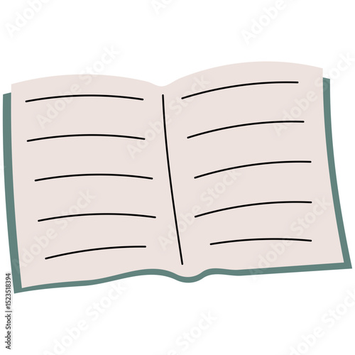 Book Novel Illustration. Cute colorful book collection. Set of different stacks and piles of books, open and closed books. Educational theme, scientific and fiction literature.