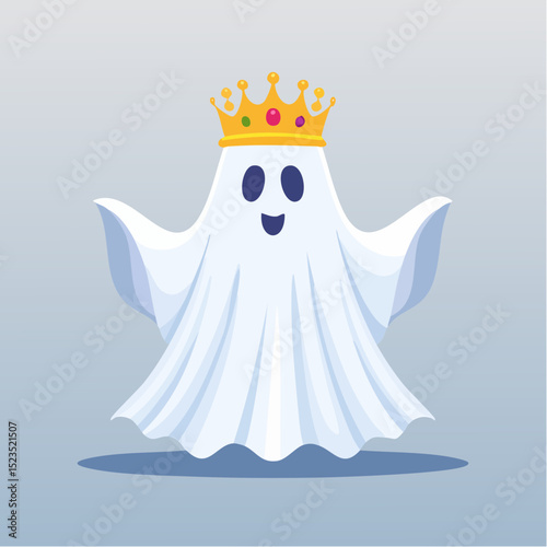 A graceful ghost in a princess outfit, ideal for magical Halloween stories or costume party scenes