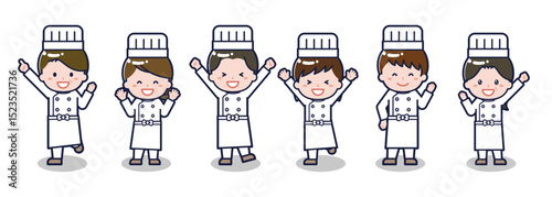 いろいろな人物セット_喜び_シェフ