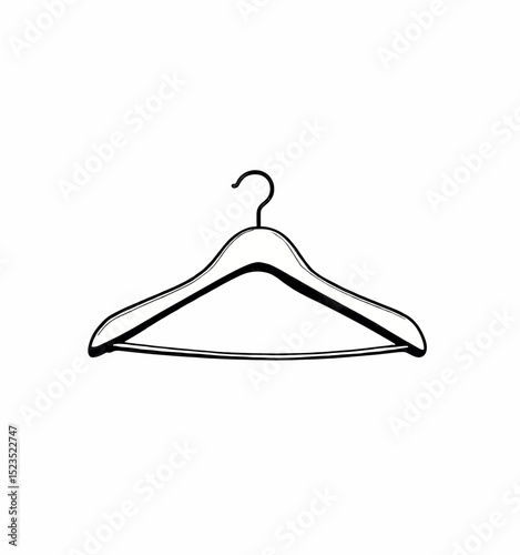 Minimalist Clothes Hanger on White Background