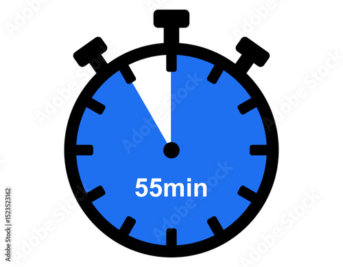 timer set clock watch vector design for any design template 55 minutes