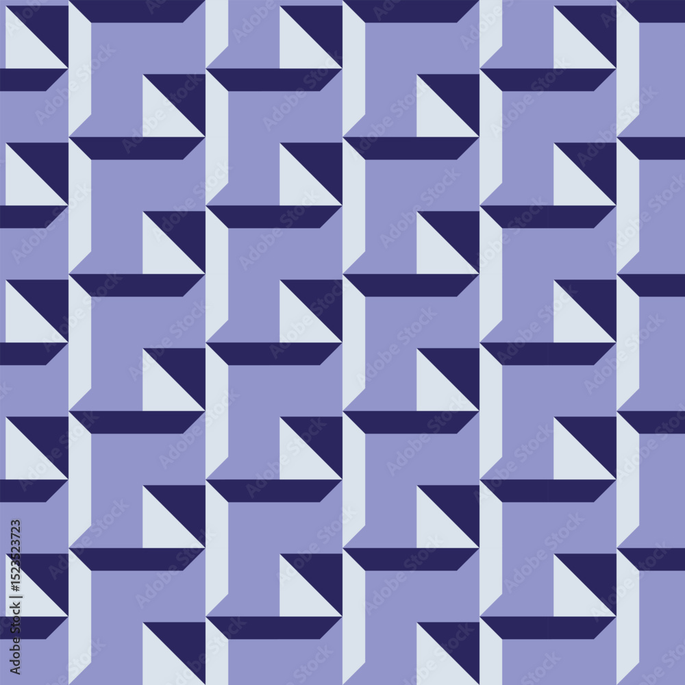 Seamless pattern with 3d illusion geometric shape Seamless pattern with 3d illusion geometric shape