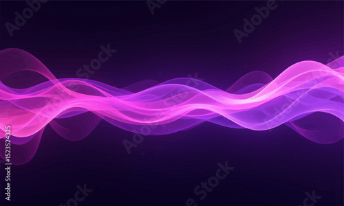 Purple Waves of Serenity on Dark Night Sky