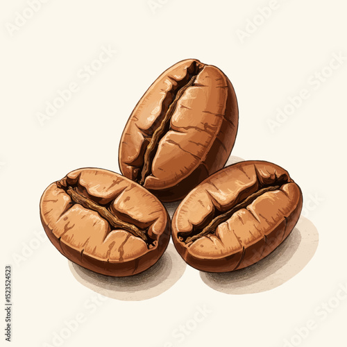 Richly Roasted Coffee Beans in Warm Brown Tones
