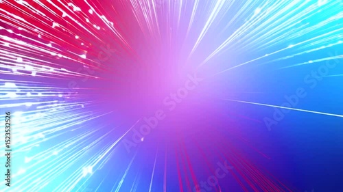  4K Patriotic Starburst Light Loop | Abstract Independence Day USA Background