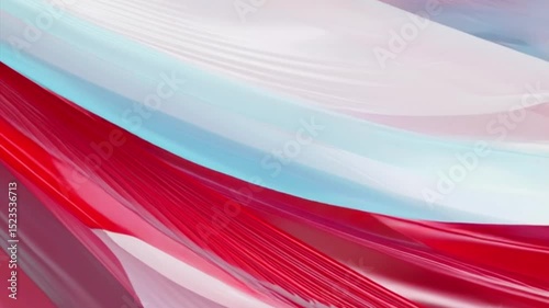 4K Abstract Patriotic Silk Wave Background Loop