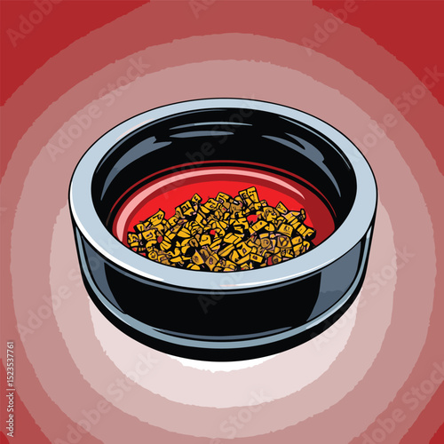 comic style cigarette ashtray vector for graphic design purposes