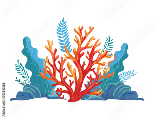 Colorful Undersea Coral Reef Landscape