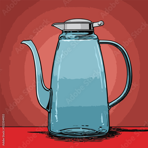 comic style drinking mug vector for graphic design purposes