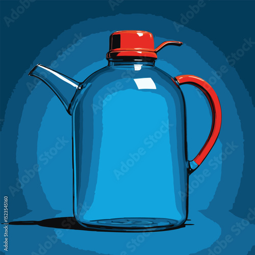 comic style drinking mug vector for graphic design purposes