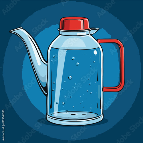 comic style drinking mug vector for graphic design purposes
