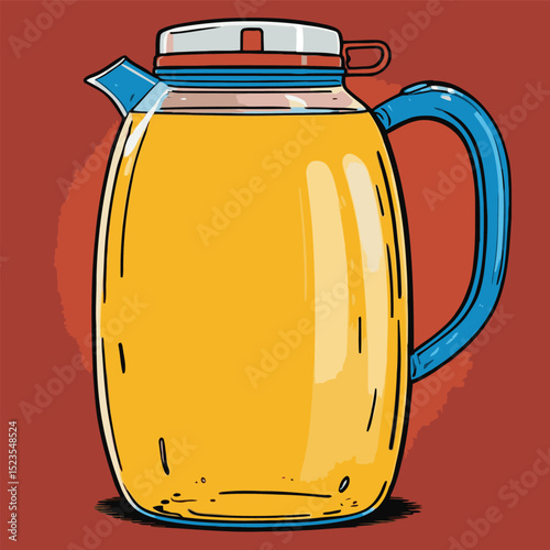 comic style drinking mug vector for graphic design purposes