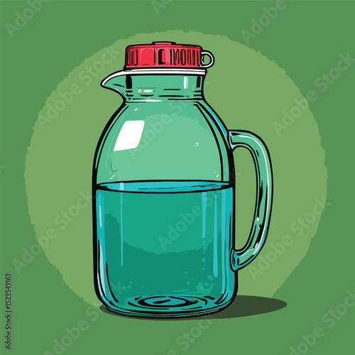 comic style drinking mug vector for graphic design purposes