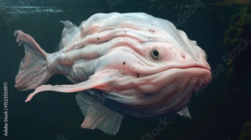 A grotesque yet fascinating creature swims in the murky water