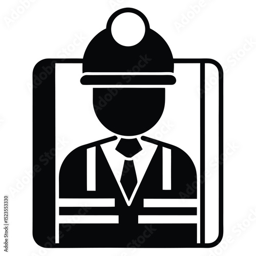 tour guide element isolated emergency contact card on white background