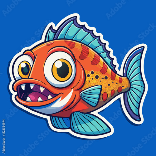 vector illustration of a fish on a white background