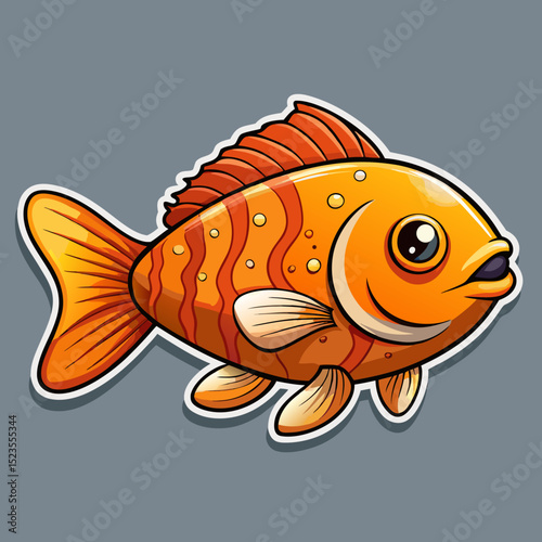 vector illustration of goldfish