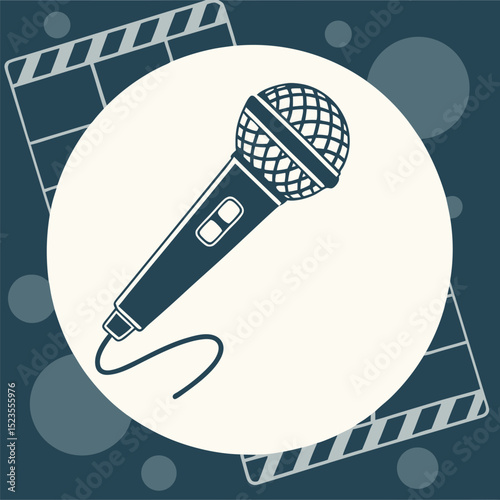 Microphone graphic design element