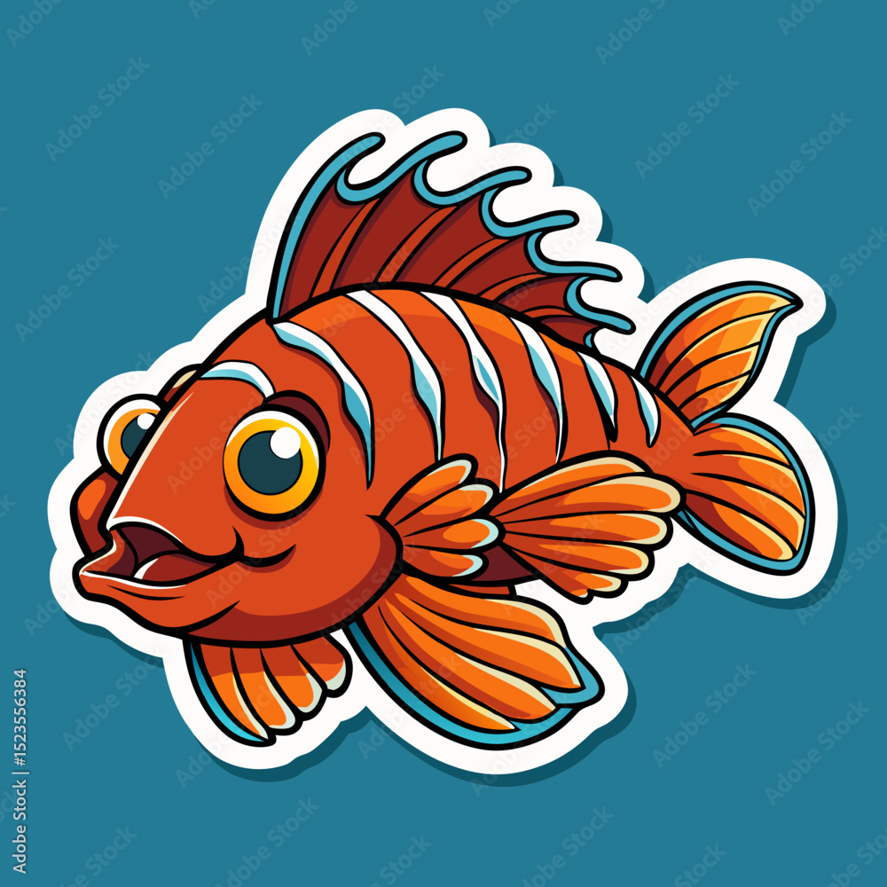 Fototapeta premium vector illustration of a fish