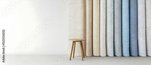 Variety Of Printed Curtains In Different Tones
