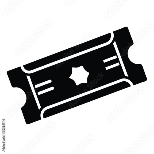 tour guide element isolated entry ticket on white background