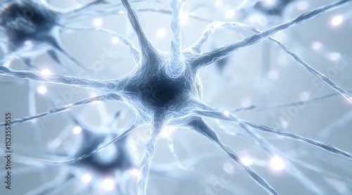 Neuronal Network: Interconnected Neurons with Glowing Synapses