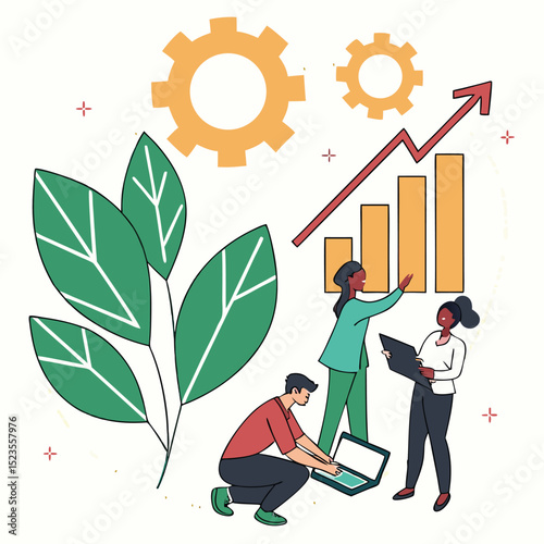Diverse team collaborating on project