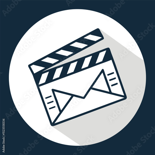 Film clapperboard icon movie production cinema video