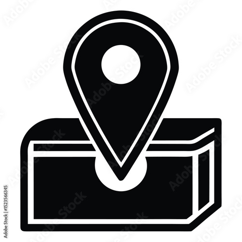 tour guide element isolated gps device on white background