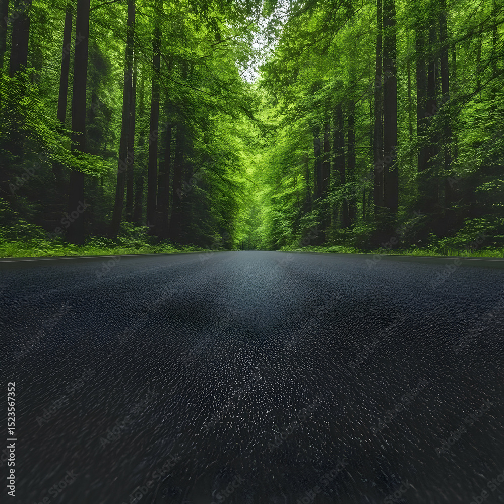 Obraz premium Forest Road Realistic Image