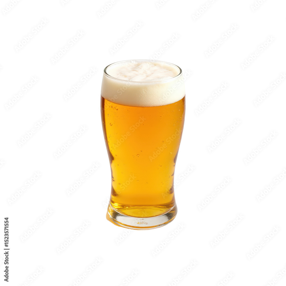 Crispy golden beer in a glass, crispy bubbly froth, perfect pour, refreshing beverage, transparent background, png, transparent. Crispy golden beer in a glass, crispy bubbly froth, perfect pour, refreshing beverage, transparent background, png, transparent.