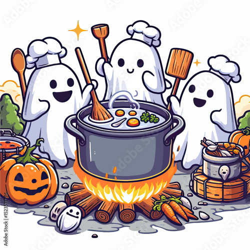 Ghost cooking vector file