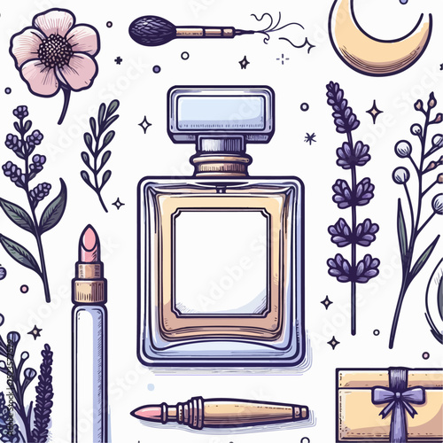 perfume bottle illustration 