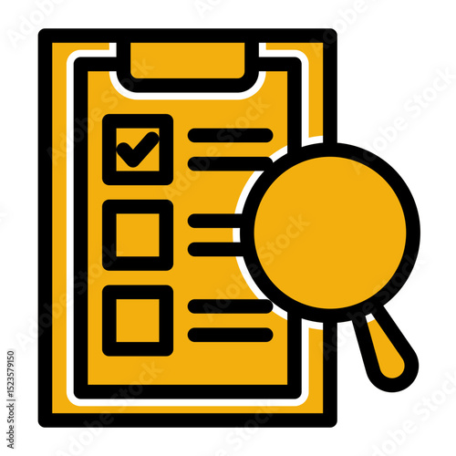 An icon representing investigation, symbolizing research, analysis, and legal scrutiny. Perfect for detective work, audits, and legal inquiries. (Solid Color Outline Style)