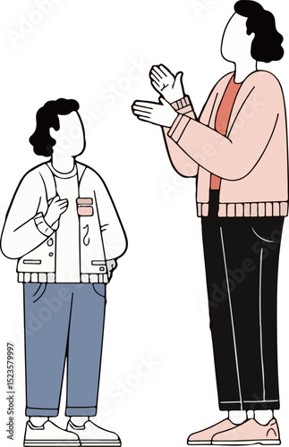 Woman Clapping to a Child