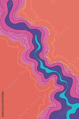 Abstract River Illustration