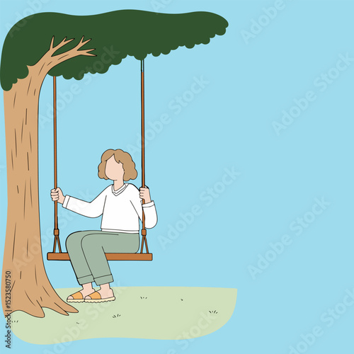 Woman on a Tree Swing