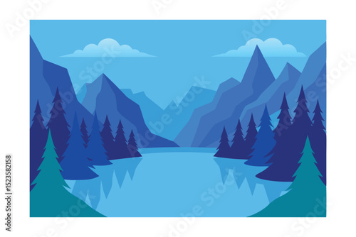 Serene Mountain Lake A Breathtaking View of Peaceful Nature Scenery