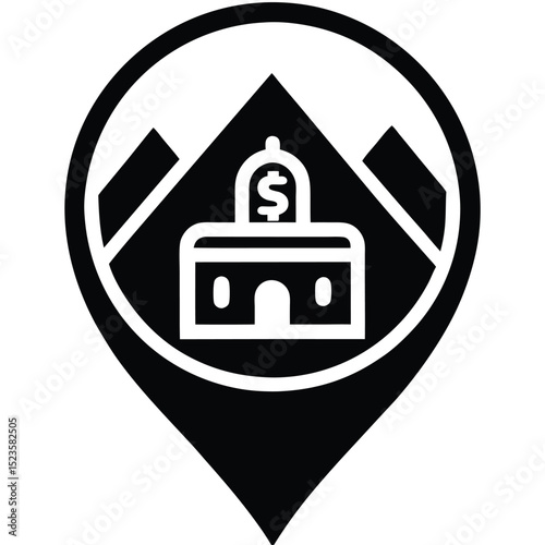 tour guide element isolated local currency on white background